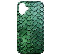Reptile Alligator Lizard Crocodile Snake Pattern Green Skin Case for iPhone 16 Plus