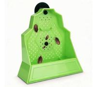 Reptile Anti-Escape Feeding Bowl, Wall-Mounted Corner Hunting Bowl with Suction Cup Reptile Slow Feeder for Terrarium, Bearded Dragon, Chameleon, Lizard, Gecko, Frog (5.2 Inch Small)