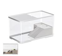 Reptile Aquarium - 75 Litre Habitat for Turtles, Turtle Tank with Integrated Reclining Area, Safe, Escape Proof Construction, Housing for Small Reptiles, Hermit