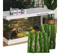 Reptile Bark Background - Bearded Habitat | Simulated Moss and Bark | Reptile Wall Background Tunnel Terrarium Camouflage Enclosure Natural Vivarium Decoration Lizard