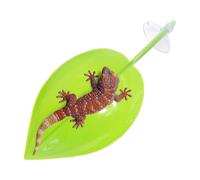 Reptile Basking Area - Habitat Decor | Suction Cups Tank Accessories for Dwarf Frogs Leopard Gecko Toads, Leaf Shape Decor for Amphibian