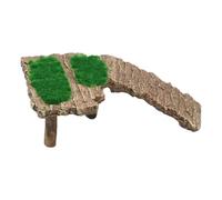 Reptile Basking Terrace - Resin Turtle Dock With Ladder, Non Slip Climbing Resting Place | Realistic Habitat Accessory for Tortoise Bearded Dragon Lizard Terrapin Frog Tank Landscape 8x14x4.5cm