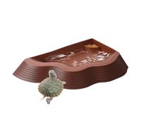 Reptile Bath Pool - 15.35 Inch | ABS Material - Durable Soaking Tray Feeding Dish Aquarium Decor For Geckos Snakes Bearded Dragons Terrarium Habitat Use