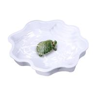 Reptile Bathing Pool | Reptile Dish Feed | Reptile Rock Food Dish | Turtle Habitat With Ramp | Perfect For Lizards And Geckos' Food, Water Needs, Snake, Turtle, Bearded Dragon, Lizard Bath