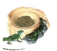 Reptile Bowl - Decoration for the Aquarium, Lizard Drinking Bowl, for Reptiles such as Snakes, Bearded Dragons and Small Turtles as Feeding Station and Drinking Pool
