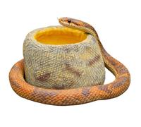 Reptile Bowl, Realistic Resin Stone with Wide Base, Water Bowl for Geckos, Suitable for Watering and Bathing - for Gecko Turtle Hermit Crab Spider for Watering in the Terrarium