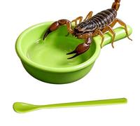 Reptile Bowl Set With Feeding Spoon, Silicone Food Dish Feeder Reusable Easy Clean,for Small Pet, Chameleon, Gecko, Spider, Tarantula, Hermit Crab, Tortoise
