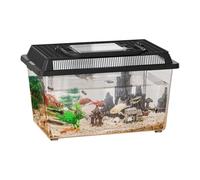 Reptile Box, Food Box and Rearing Container for Snakes, Transparent Animal Container with Handle for Geckos, Crabs and Hermit Crabs