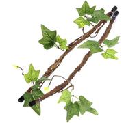 Reptile Branch, 2PCS 17 Inch Realistic Reptile Vines, Fake Terrarium Branches for Reptiles, Tank Accessories for Snake Lizard Bearded Dragons Gecko Climbing, Terrarium Plants