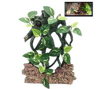 Reptile Branches, Snake Climbing Branch, Live Tree Branch Reptile with Leaves, Snake Terrarium, Lizard Accessories for Amphibian Gargoyle Geckos Frogs