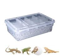 Reptile Breeding Box - Lightweight Reptile Hatching Box | 20 Grids Amphibian Hatching Container | Small Incubation Container for Snakes, Lizards, Reptiles, Geckos