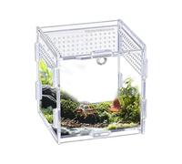 Reptile Cage, Acrylic Clear Animal Box - Gecko Cage, Small Reptile, Spider, Geck, Lizard, Snake, Frog Breeding Box - Small for Breeding and Feeding Fly Triggers, Snakes, Frogs