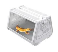 Reptile Cage - Reptile Terrarium | Multifunctional Habitat Cage for Bearded Dragons | Trapezoidal Design, Expands the Field of View, Reptile Habitat Terrarium for Scorpions, Hermit Crab