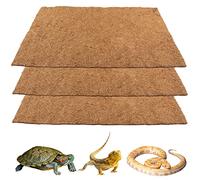 Reptile Carpet Coconut Fiber, 3 Rolls 50 * 30cm/19.7" x 11.8" Natural Reptile Carpet Terrarium Liner Bedding Reptile Substrate Mat Supplies for Bearded Dragon Leopard Gecko Iguana Lizard Snake Turtle