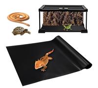Reptile Carpet, Substrate Terrarium Tank Liner Carpet, Waterproof Non-slip Reptile Mat Terrarium Liner Tank Flooring, for Bearded Dragon Lizard Gecko Iguana Iguana Leopard Gecko (Black, 45x100cm)