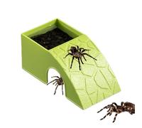 Reptile Cave: 2-in-1 Feeding Habitat | Reptile Cave Combo Food Bowl | Bearded Dragon , Horned Frogs, Spiders, Geckos, Shrimp, Turtles