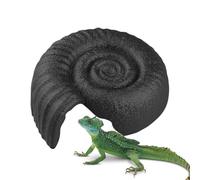 Reptile Cave Ammonite Shape,Small Animal Hide Out Shelter | Shelter Decorative Habitat for Playing Home Terrarium Sleeping Tank Hiding Resting Garden