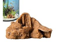 Reptile Cave,Aquarium Decor Rock Tortoise Shelter for Lizards - Small Resin Basking Area Landscape Decorative Fish Tank Accessories for Gecko Shrimp Turtles