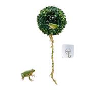 Reptile Cave , Decorative Moss Ball Shape for Terrariums, Shelter for Reptiles, Indoor & Outdoor, Garden, Yard, for Lizards, Geckos, Snakes, Frogs, Hermit Crabs