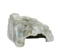 Reptile Cave Hideout, PVC Bearded Dragon Tank Accessories, Simulated Limestone Resting and Basking Platform, Terrarium Habitat Decoration for Fish Shrimp Lizards Snakes Frogs, 5.3 x 3.5 x 2.6 in