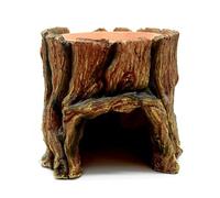Reptile Cave, Snake Skins, Funny Reptile Shelter in Tree Trunk | Feeding Habitat with Food Tray, Underwater Landscape for Small Fish Shrimp Frogs Crabs