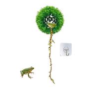 Reptile Cave , Terrarium Decoration with Moss Ball Shape as Shelter - For Reptiles | for Gecko Bearded Dragon Snake Tarantula Hermit Crab Iguana Indoor
