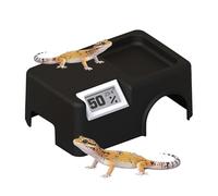 Reptile Cave - with Temperature and Humidity Sensor Terrarium Decor - Amphibian Cave | for Tank Habitat Snake Frog Amphibian Small Animal Rest