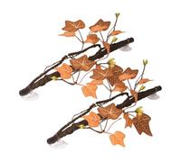 Reptile Climbing Branch for Terrarium, Flexible with Leaves and Suction Cup Wall Mounting, Artificial Reptile Climbing Plants, for Geckos, Snakes, Lizards, Tree Frogs, Bearded Dragons, Indoors, Home