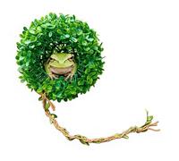 Reptile Climbing Decoration - 35cm Bendable Rope, Lightweight Green Branch, Artificial Leaf , Climbing Path with Textured Handle | With Suction Cup Mount for Jumping Spider Lizard Cage Terrari