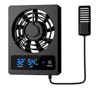 Reptile Cooling Fan - Intelligent Reptile Cage Thermometer with LED Display | High Wind Ventilation Fan, Low Noise Reptile Thermometer, Hygrometer, for Vivarium, Dragon, Lizard, Reptile Box Digital