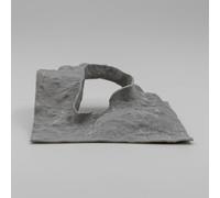 Reptile Corner Cave, 3D Printed Underground Cave Bearded Dragon Tank Decor, Snake and Shrimp Hides for Aquarium (Gray)