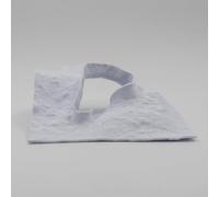 Reptile Corner Cave, 3D Printed Underground Cave Bearded Dragon Tank Decor, Snake and Shrimp Hides for Aquarium (White)