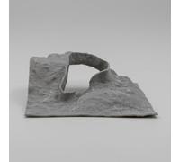 Reptile Corner Cave, 3D Printed Underground Cave Bearded Dragon Tank Decor, Snake and Shrimp Hides for Aquarium (Gray)