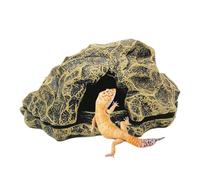 Reptile Den - Simulated Rock Resin Cave for Reptiles | Small Thermal Zone Decorative Simulated Rock Accessories Fish Tank Aquarium Decoration for Crabs Shrimp and Dragon
