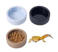 Reptile Dish - Anti-Escape Worm Feeder,Hermit Crab Food Dish | for Gecko Bearded Dragon Lizards Hermit Crab Snail Pet Store Terrarium Tank