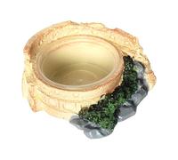Reptile Dish | Aquarium Decoration | Lizard Water Bowl - Aquarium Decoration Feeder Tray for Reptiles Lizards Snakes Hamsters Leopard Gecko