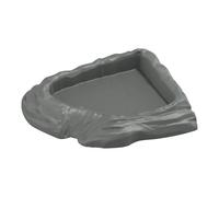 Reptile Dish, Tortoise Water Dish, Reptile Bath Basin, Natural-Look Terrarium Fit, Space-Saving Design And Pet-Safe Material, 6.93x5.71x1.38 Inches, For Snakes, Bearded Dragons, Geckos, And Turtles