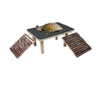 Reptile Dock Basking, EasyInstall Flat Wooden Ramp, Leopard Gecko Tanks