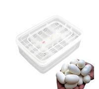 Reptile Egg Incubator Box - 16 Grids Transparent Gecko Egg Tray | Breeder Case For Lizards Snake Dragons, Transparent Incubation Container With Co