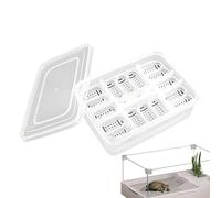 Reptile Egg Incubator Box - Reptile Incubation Egg Trays, Egg Hatching Case | 16 Grids Transparent Egg Hatching Incubator, Multifunctional Lizard Hatching Box for Gecko Lizards Lions Mane