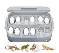 Reptile Egg Incubator Tray - 12 Cell Transparent Hatch Container, Portable Breeding Box Organizer, Durable Ventilated Egg Holder, Clear Observation Case | Efficient Hatching Solution For Small Reptile