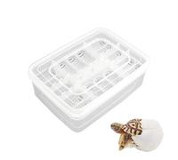 Reptile Egg Incubator Tray - 16 Grids Transparent Reptile Egg Breeding Hatchery Box,Incubation Box, Hatching Box, Hatching Case for Gecko Lizards Lions Mane