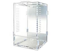 Reptile Enclosure 4.7x4.7x7.9in Clear Acrylic Ventilation
