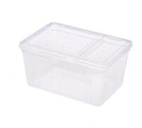 Reptile Enclosure, Clear, Large 19x12x7.5cm (No Basking) | Separation, Ventilated Reptile Tank, Caring for Hermit s, For Keepers