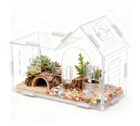 Reptile Enclosure Clear Tank with Magnetic Door