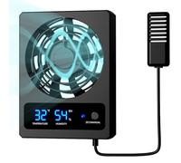 Reptile Enclosure Fan, Efficient Cooling Fan, Reptile Humidity Meter with LED Display for Rainforest Terrariums, Nurseries, Reptiles, Snakes, Habitats