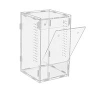 Reptile Enclosure - Front Opening Escape Proof Habitat, Acrylic Vertical Terrarium, Transparent Clear Full View Panel, Ventilation Airflow Circulating System, Pet Housing Accessory