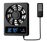 Reptile Fan: Smart LED Display, Powerful Ventilation | Quiet Fan with High Air and Adjustable Speed for Amfibi Terrarium Reptile Snakes