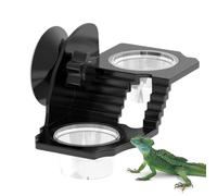 Reptile Feeder - ABS Single Double Triple Bowl | Gecko Arboreal Gecko Enclosure Hanging Wall-Mounted Feeder | Water Bowl Suction Cup Feederr For Crested Geckos Chameleons And Terrarium Habitats Use