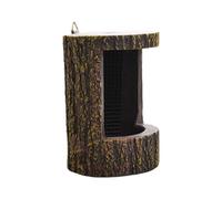 Reptile Feeder Box | Fall-resistant Food Box - Simulated Tree Stump Design with Hooks for Reptile Accessories, for Lizards, Bearded Dragons, Geckos, Frogs and Terrariums